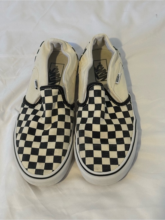Vans Shoes - Vans Classic Slip-On Checkerboard Black White Women’s 10 Men’s 8.5
